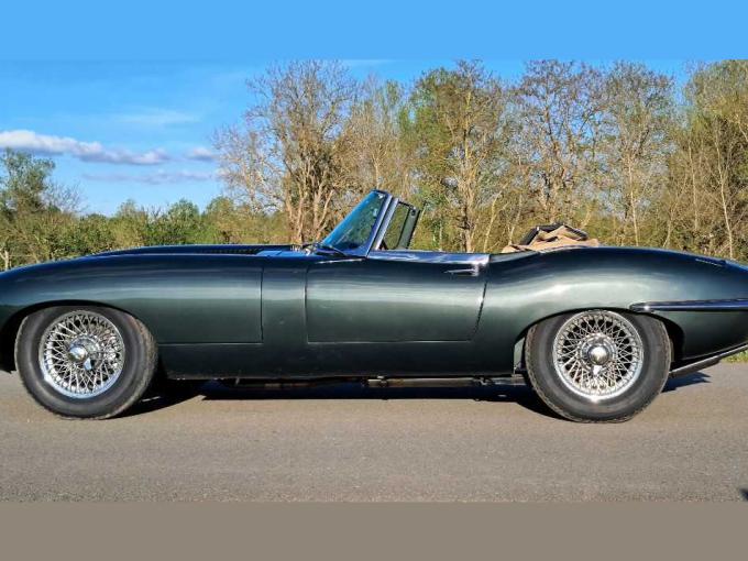 Jaguar Type E s&eacute;rie 1 cabriolet plancher plat de 1961