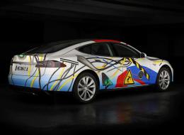 Tesla S 85 « Art Car » by Peter Klasen